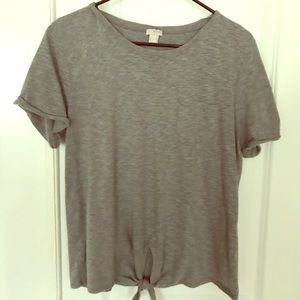 Grey sweatshirt material top